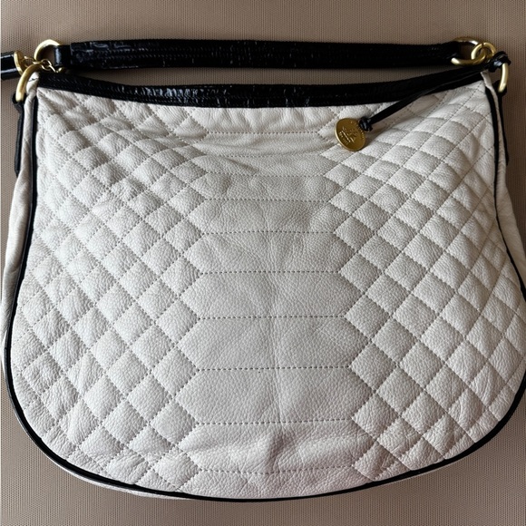 Brahmin Kathleen Crème Florentine LG Quilted Leather Slouchy Hobo/Tote - Picture 8 of 16